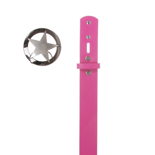 Texas Star Belt & Buckle Combo – PU Leather Snap-On Belt – 19 Colors