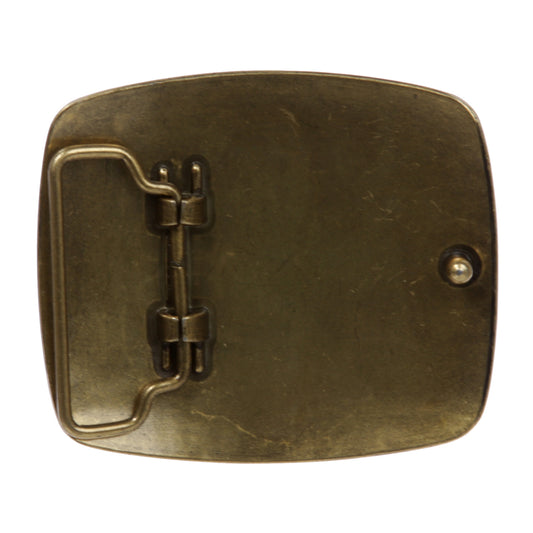 Western Plain Rectangular Hammered Vintage Belt Buckle