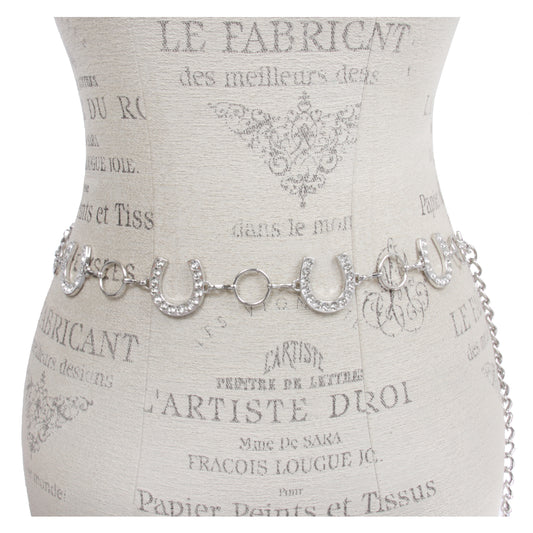 Crystal Horseshoe Chain Belt or Women - Adjustable Fashion Waist Chain