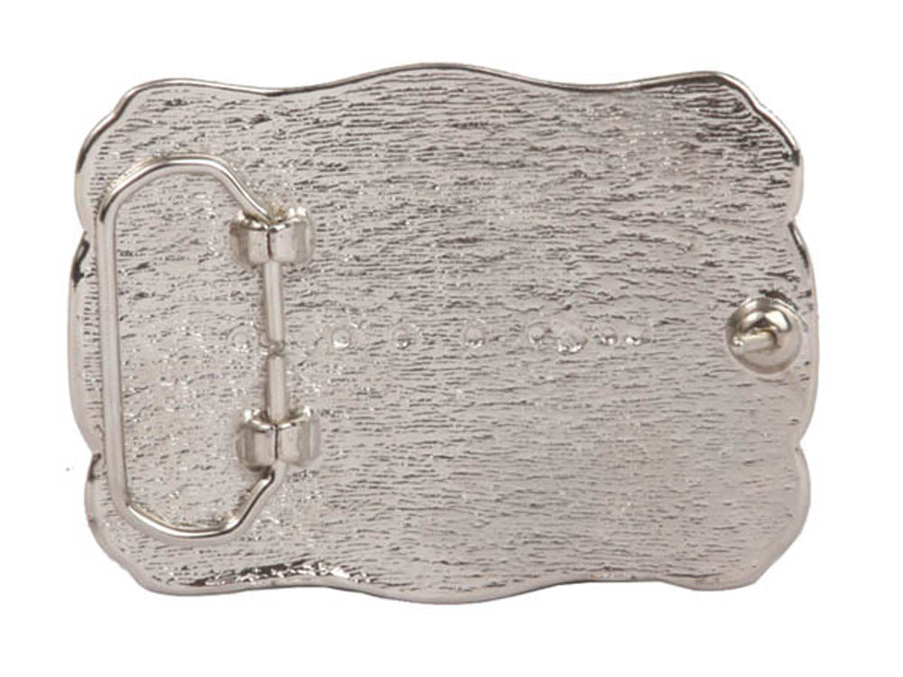 Western Plain Hammered Fleur De Lis Belt Buckle