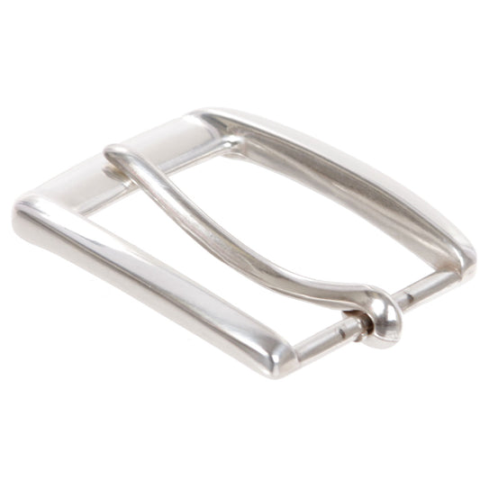 1 5/8" (40 mm) Silver Tone Rectangular Single Prong Belt Buckle
