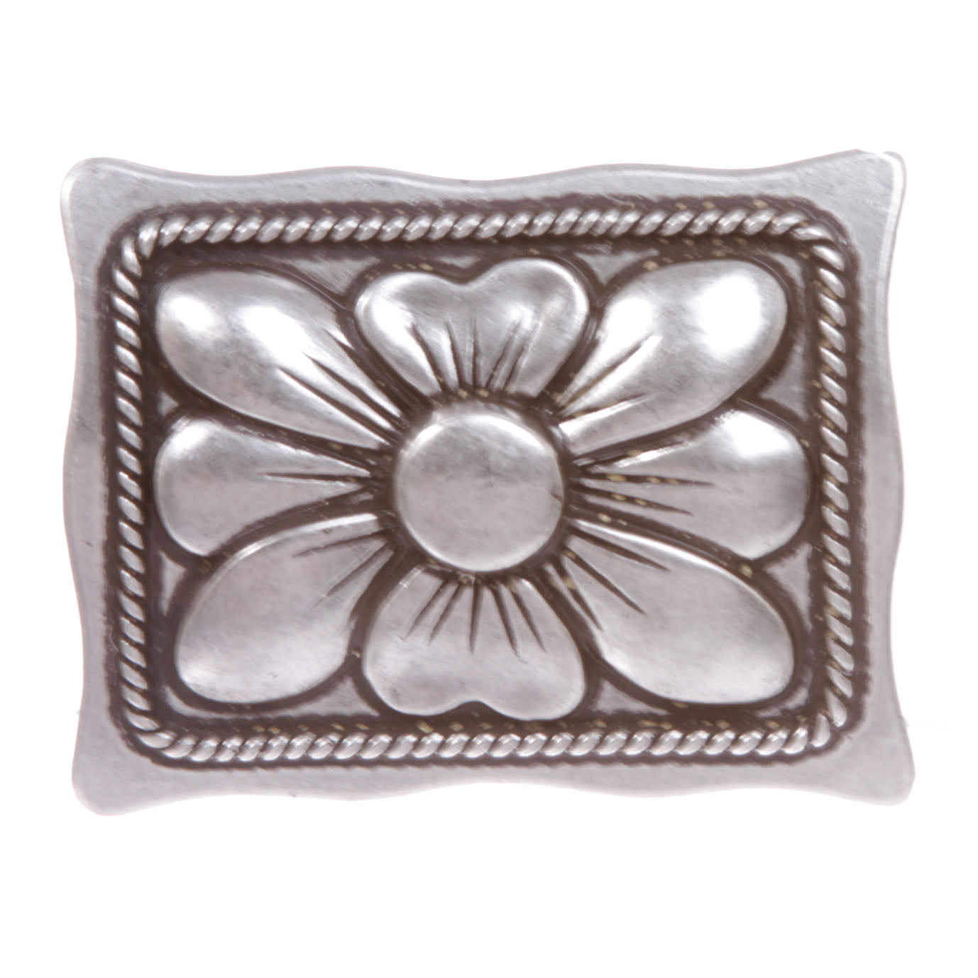 Western Floral Rectangular Statement Belt Buckle