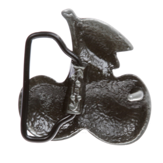 Enameled Twin Red Cherry Fruit Shape Belt Buckle