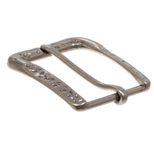 1 5/8" (39.5mm) Single Prong Hammered Rectangular Replacement Belt Buckle