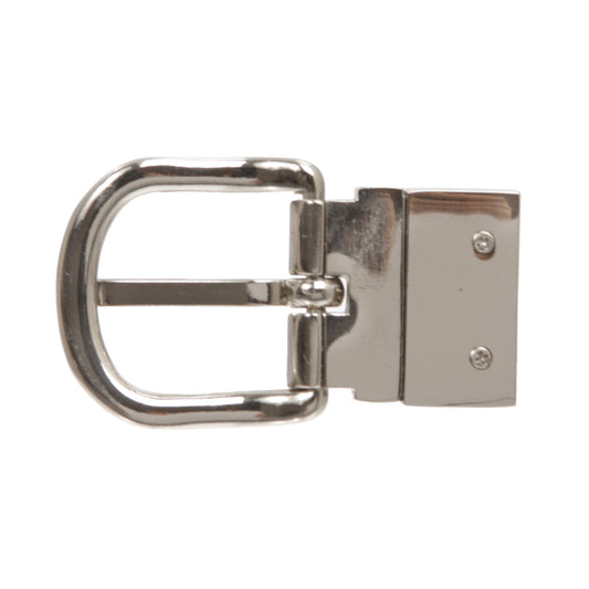 1" Reversible Silver Buckle with Screw Attachment – Fits 1 Inch Belt Straps