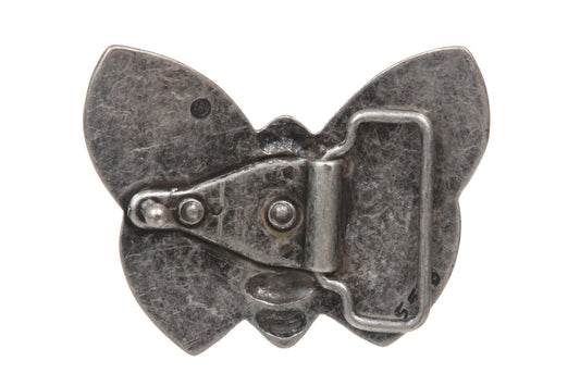 Western Butterfly Floral Engraving Antique Belt Buckle