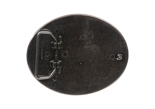 Oval Flower Turquois Stone Antique Belt Buckle