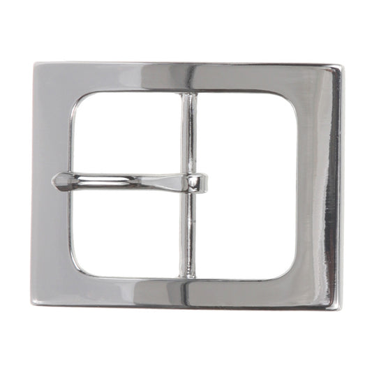 1 1/2" (38 mm) Nickel Free Single Prong Center Bar Rectangular Belt Buckle