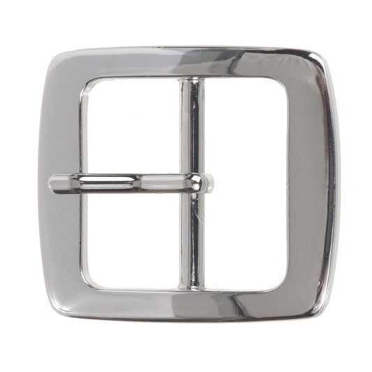 1 1/2" (38 mm) Nickel Free Center Bar Single Prong Square Belt Buckle