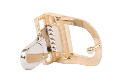 1 1/8 Inch (28 mm) Gold & Silver Two Tones Clamp Belt Buckle