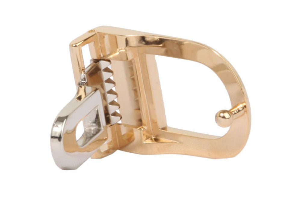 1 1/8 Inch (28 mm) Gold & Silver Two Tones Clamp Belt Buckle