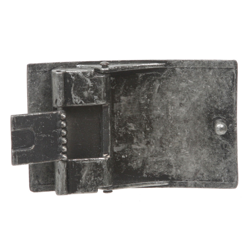 1 1/2" (38 MM) Clamping Rectangular Silver Belt Buckle