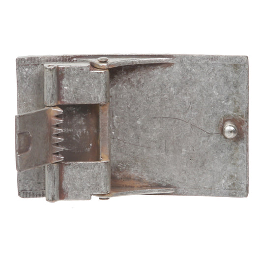1 1/2" (38 MM) Clamping Rectangular Silver Belt Buckle
