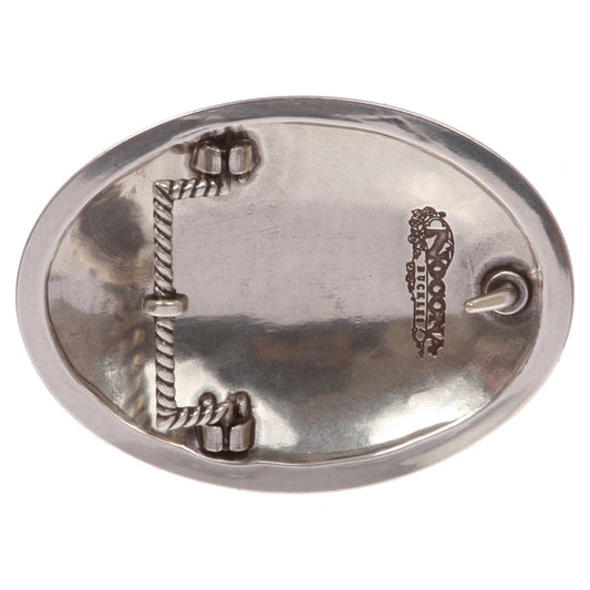 Western Silver Eagle Oval Belt Buckle