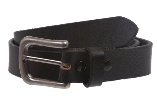 Kids Snap On Top Grain Vintage Genuine Leather Belt