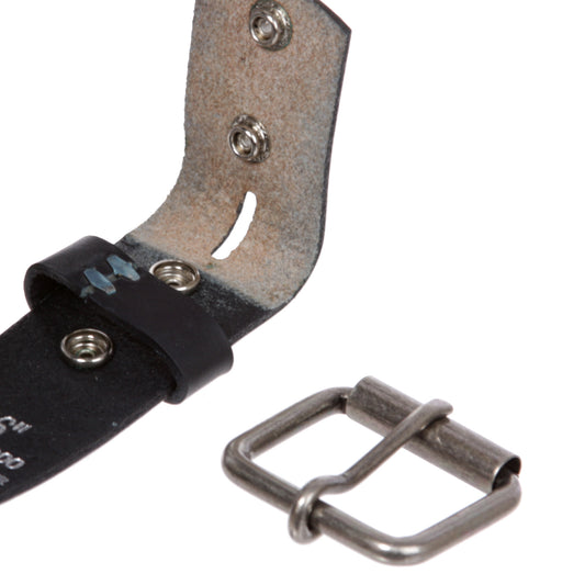 Men's or Women's Classic Roller Buckle Leather Jean Belt