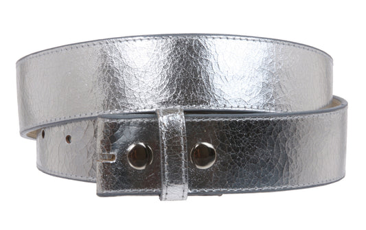 Snap On Crack Print Stitching Edged Genuine Vintage Retro Leather Belt Strap
