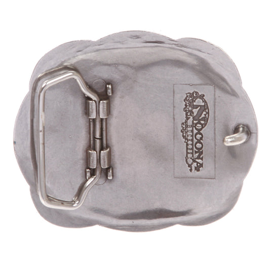 Women's Floral And Scroll Rhinestone Oval Buckle