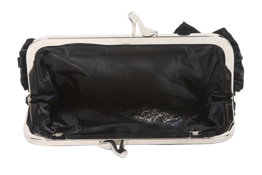 Gathered & Rose Trim Evening Bag