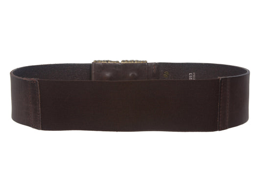 Women's 2 1/4" High Waist Pull-Through Full Grain Vintage Leather Stretch Belt