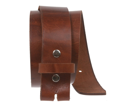 Snap On 1 1/2" Soft Hand Genuine Leather Belt Strap