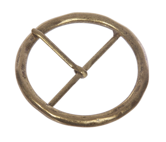 2 3/4" (70 mm) Single Prong Round Circle Center Bar Belt Buckle