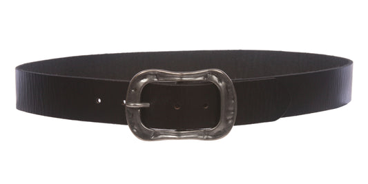 Snap On 1 1/2" Soft Hand Genuine Leather Casual Belt