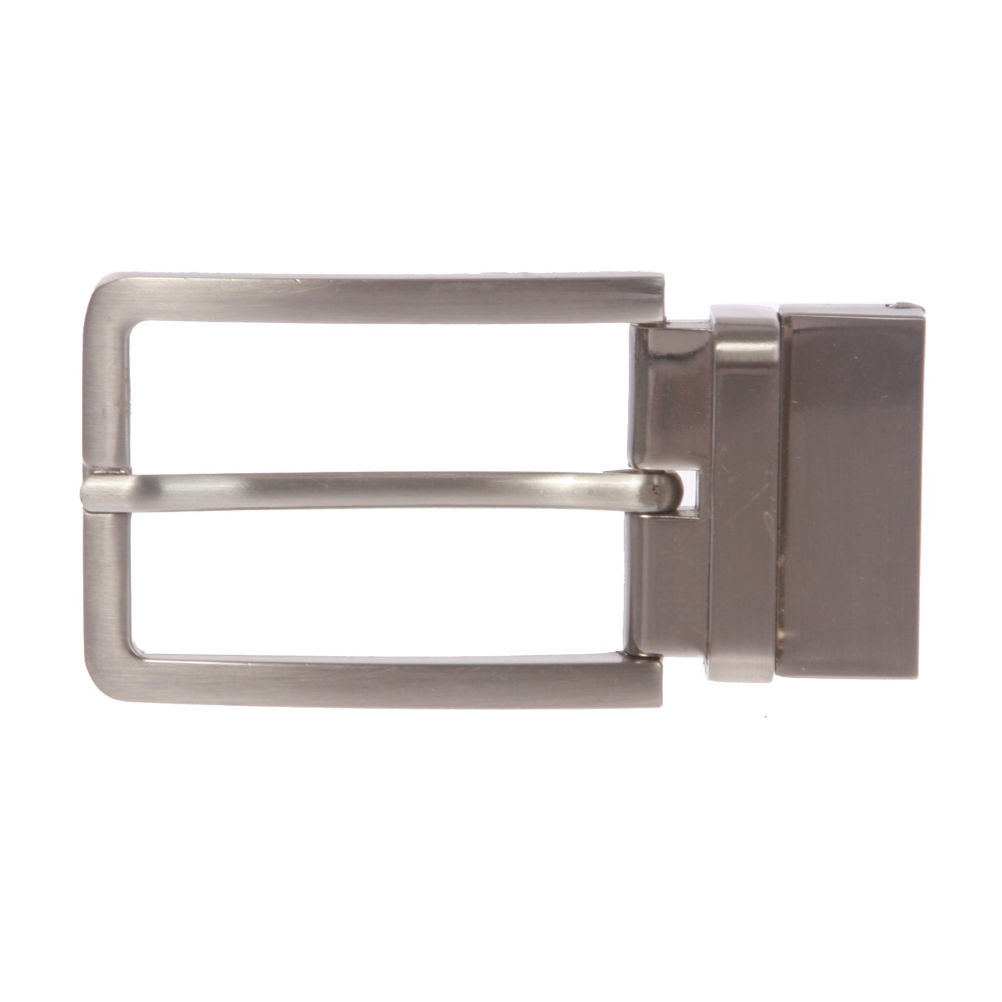1 3/8 Inch (35 mm) Silver Reversible Clamp Belt Buckle