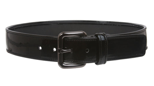 Ladies Piping Edged Patent Leather High Waist Fashion Belt