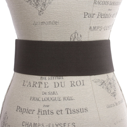 Women's 4" Wide High Waist Elastic Stretchy Studded Hook Belt