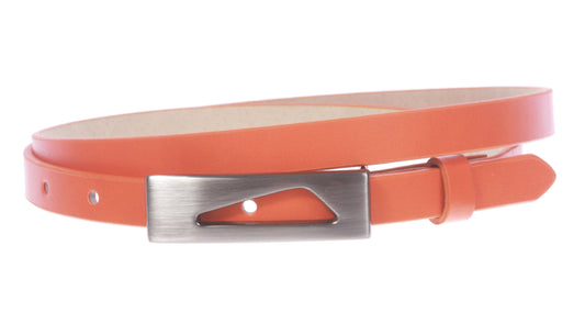 1/2" (14 mm) Women's Snap On Skinny Synthetic Plain Non Leather Fashion Dress Belt