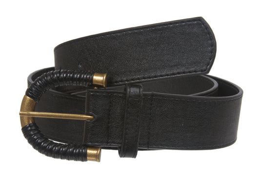 Ladies Wrapped Buckle Plain Belt
