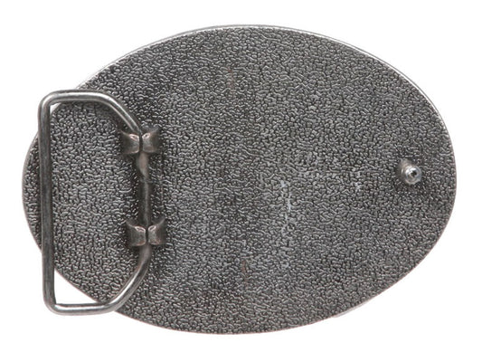 Western Oval Skull & Cross Bone Belt Buckle