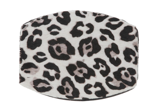 Genuine Calf Hair Print Leopard/Zebra Western Belt Buckle