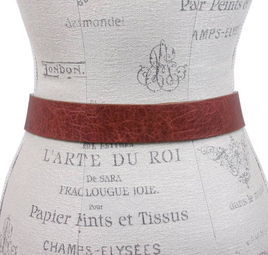 Leatherock Jean Leather Belt with Studded Loop Detail