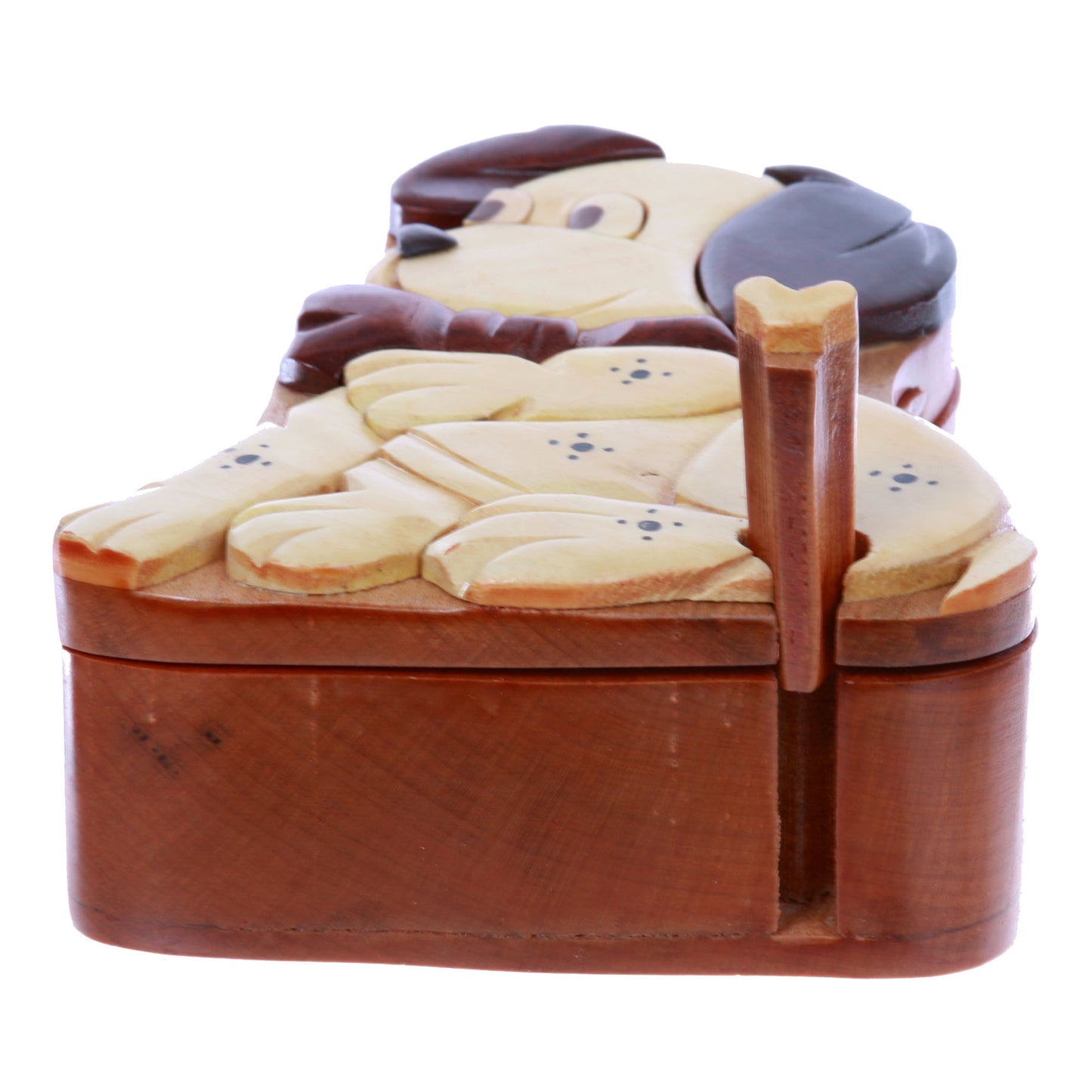 Lovely Doggy Puppy Handcrafted Wooden Dinosaur Secret Jewelry Puzzle Box - Dog