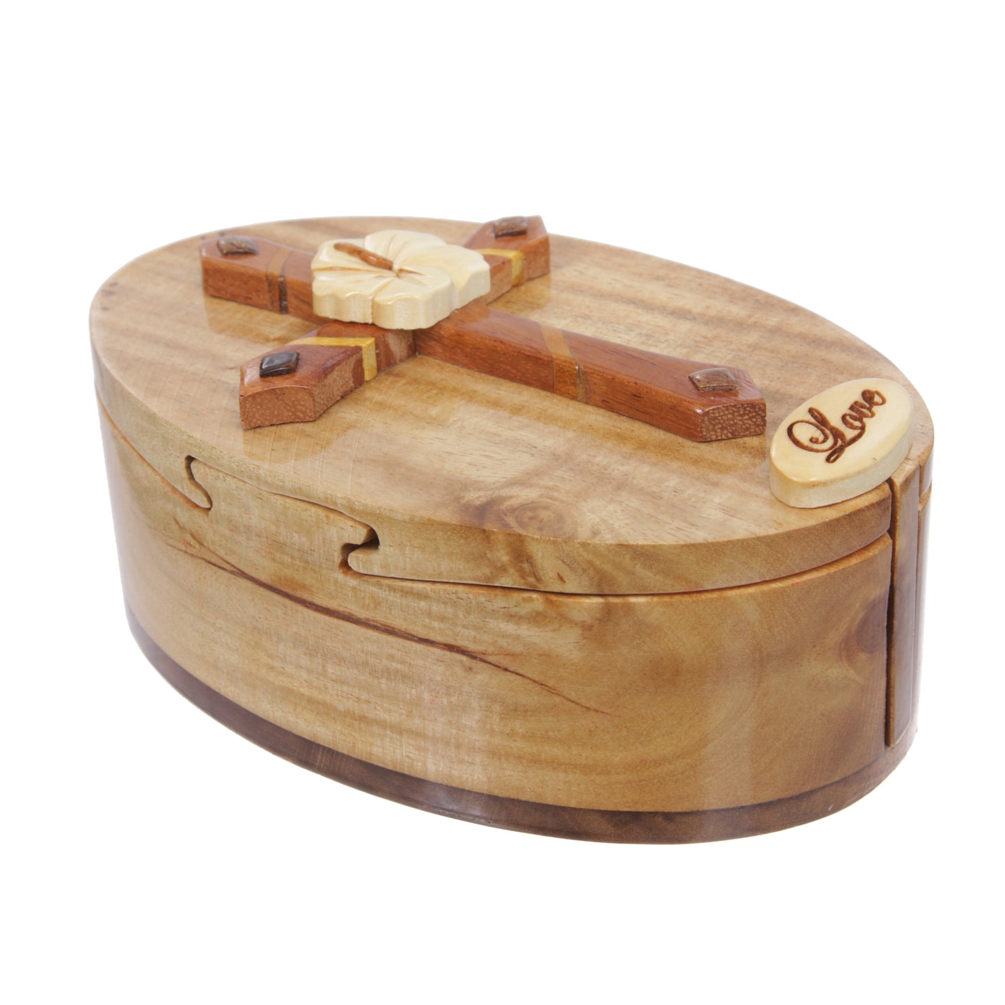 Handcrafted Wooden Cross Puzzle Secret Box ?€? Love Engraved Keepsake