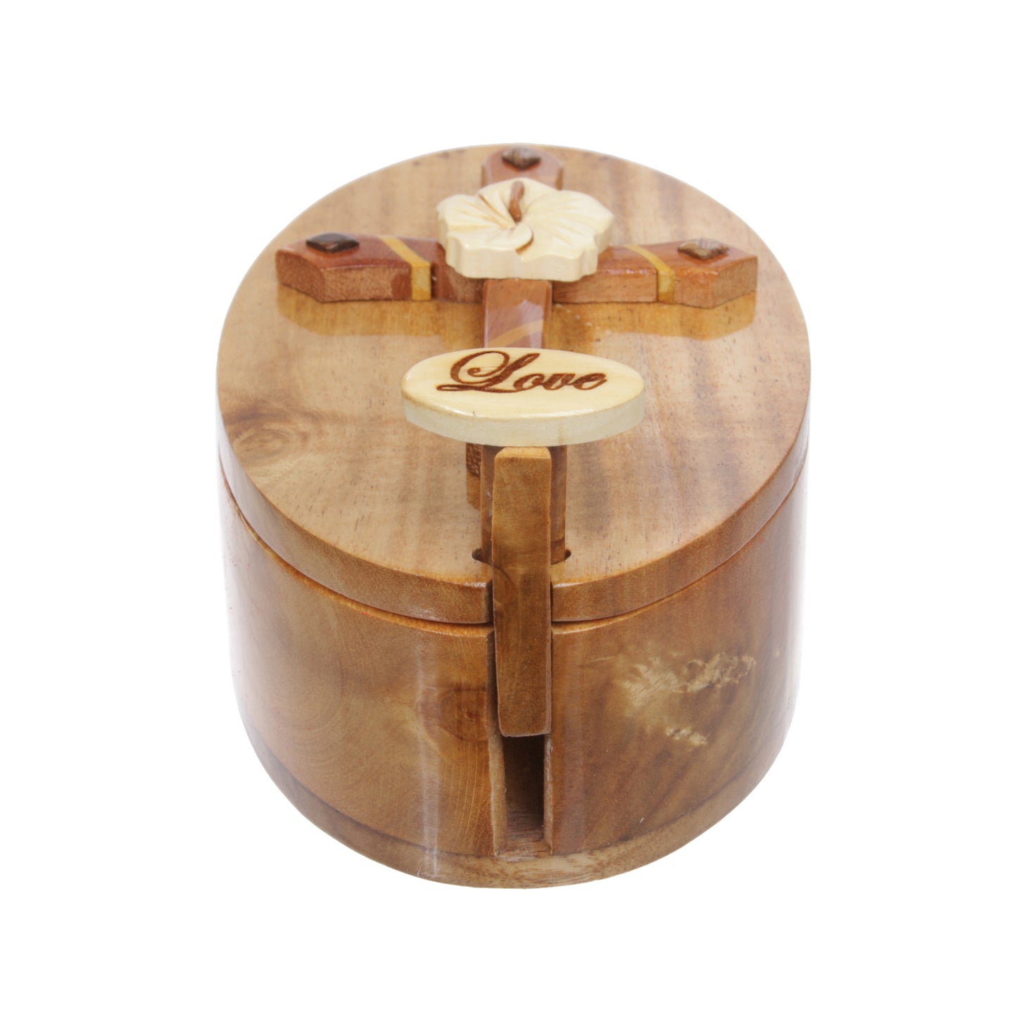 Handcrafted Wooden Cross Puzzle Secret Box ?€? Love Engraved Keepsake