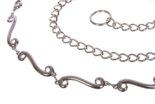 Women's Skinny Fashion Metal Chain Belt