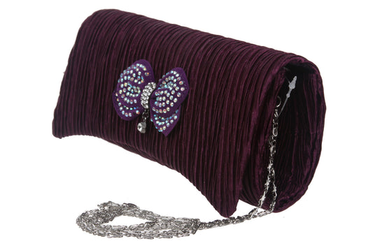 Silken Rhinestone Evening Bag