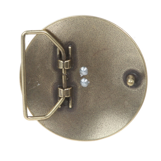 Round Topaz Rhinestone Flower Belt Buckle