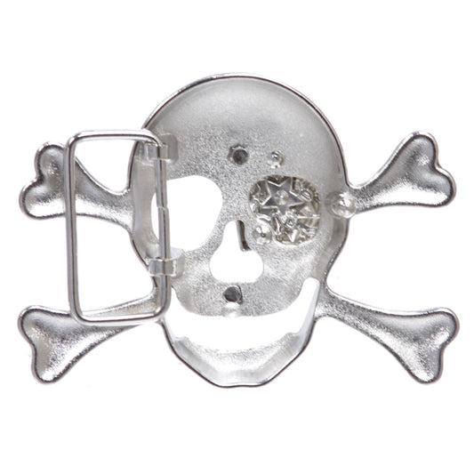 Rhinestone Skull & Crossbones Pirate Belt Buckle