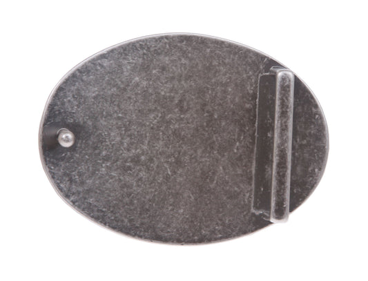 Plain Oval Pewter Belt Buckle
