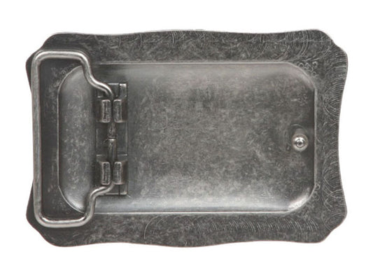 Western Rectangular Floral Embossing Antique Belt Buckle
