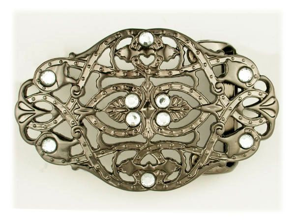 Rhinestone Flower Belt Buckle
