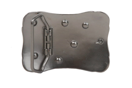 Rectangular Engraving Rhinestone Flower Belt Buckle