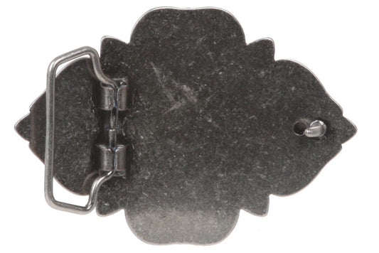 Rhombic Rhinestone Cat Eye Flower Belt Buckle