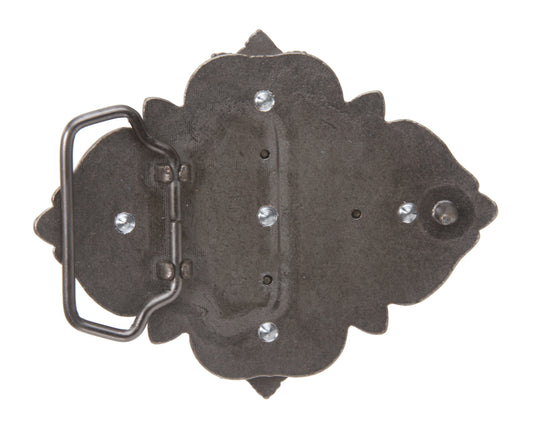 Rhombic Rhinestone Cat Eye Flower Belt Buckle