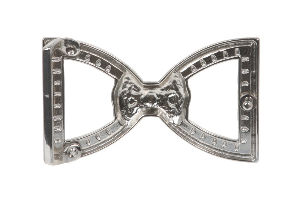 Perforated Bow Tie Rhinestone Belt Buckles