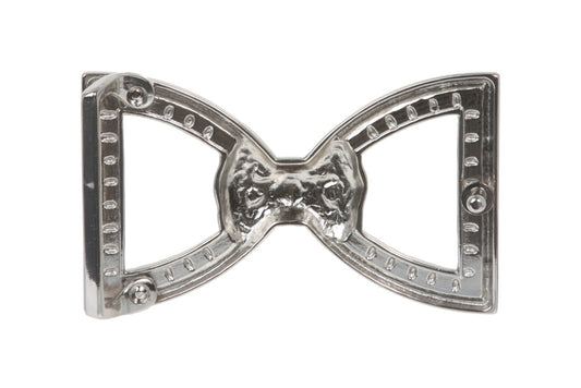 Perforated Bow Tie Rhinestone Belt Buckles